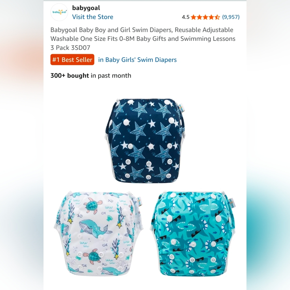 Starry Night Swim Diaper Set